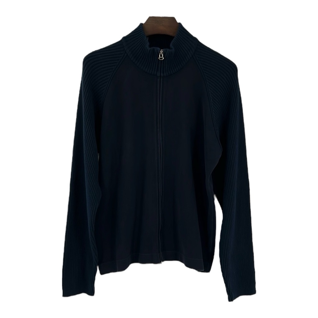 Boss Navy Blue Zip-Up Sweater Sz Xxl